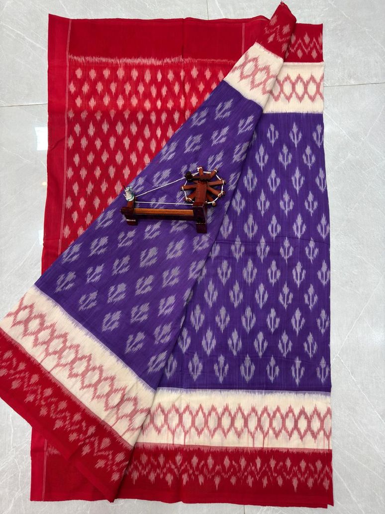 Pochampally ikkat cotton saree | Handwoven