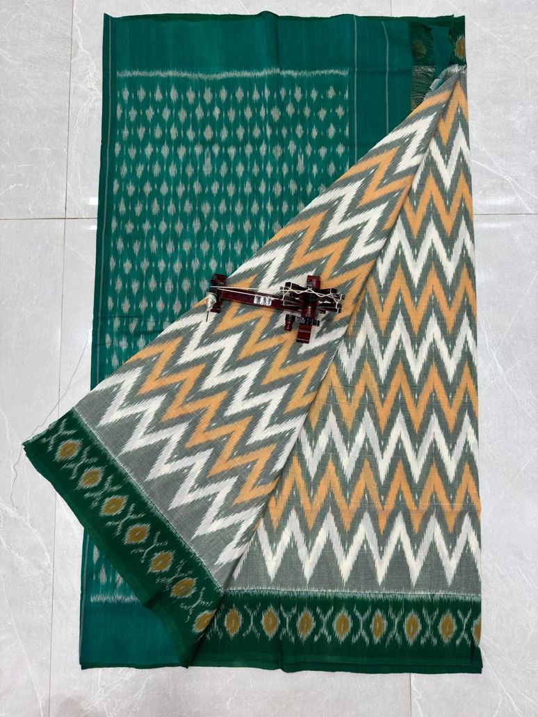 Ikkat cotton saree |pochampally cotton sarees - Handwoven cotton sari