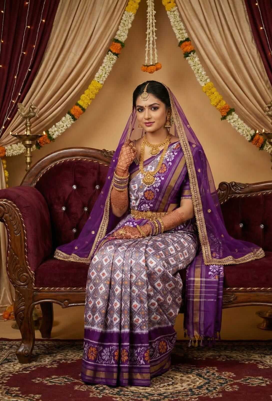 Handloom Pure Silk Pochampally Ikkat Saree | Ethnic Indian Saree