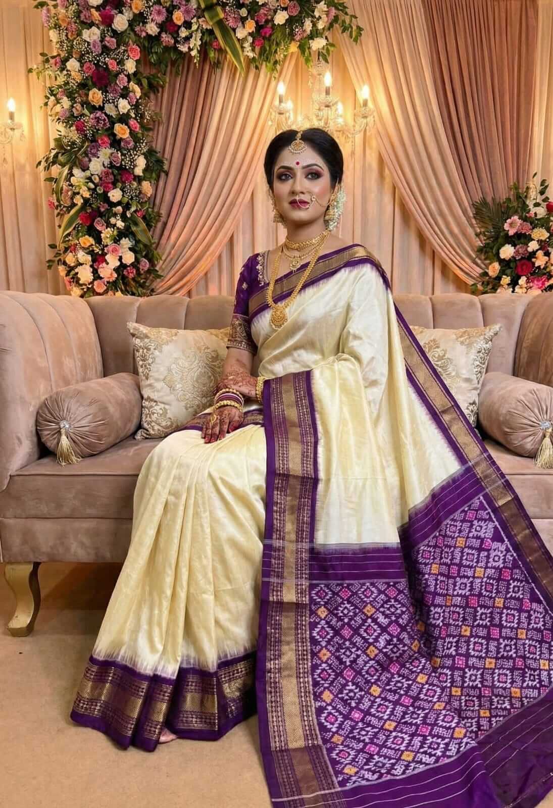 Handloom Pure Silk Pochampally Ikkat Saree | Ethnic Indian Saree