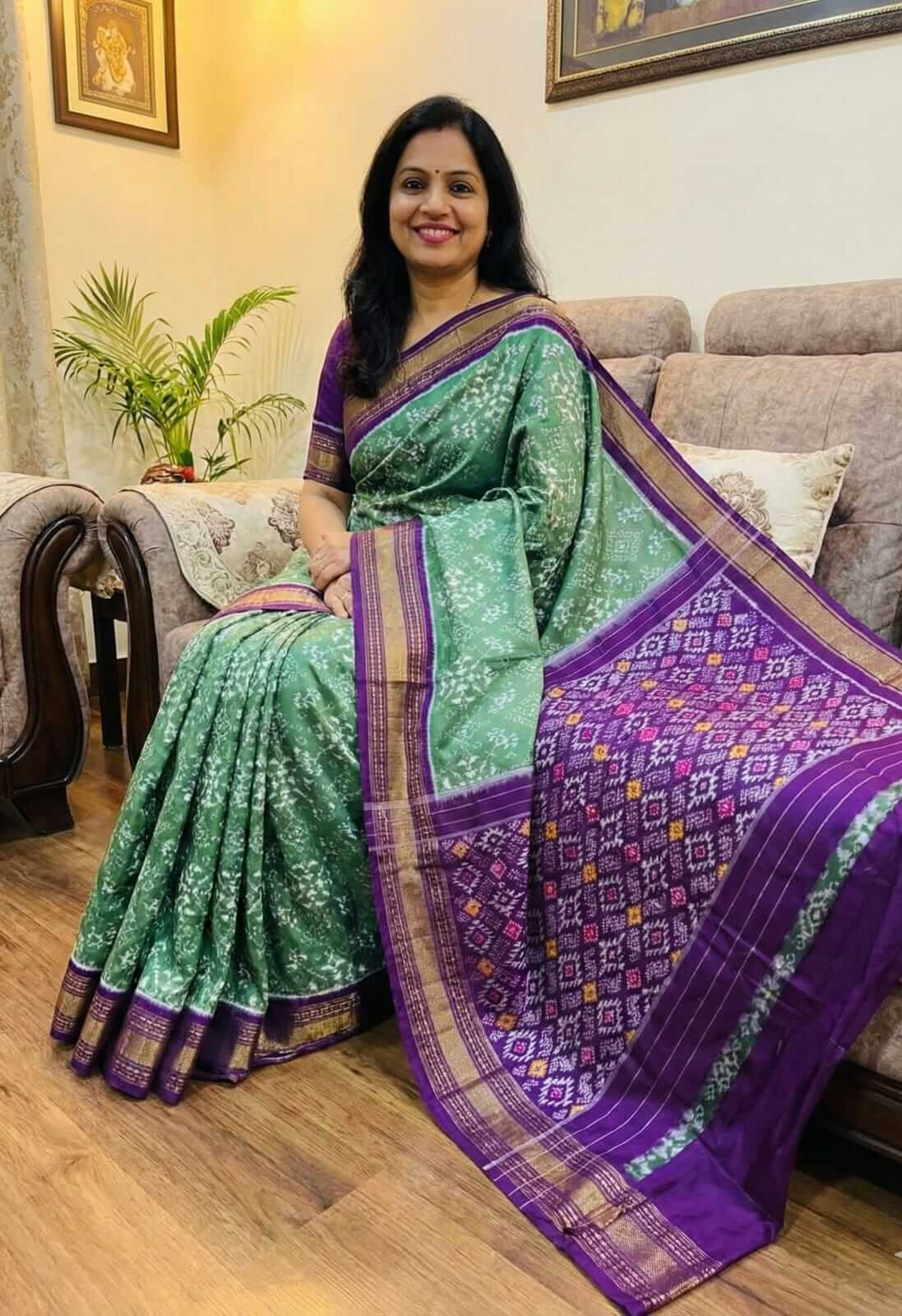 Pochampally ikkat silk saree /Sarees/ Ikkat sarees/ Ikat sarees/ silk sarees/Handwoven saree