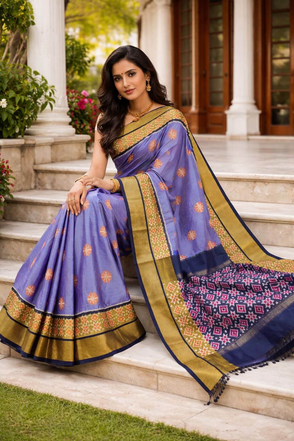 Handwoven Pochampally Ikkat Pure Silk Saree – Direct from Weavers | Traditional Luxury