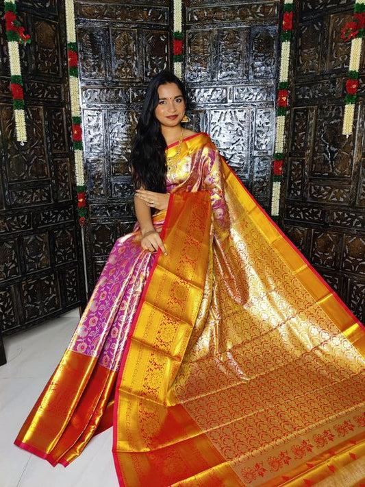 Kanchi Handloom tissue soft silk sarees | Kanjivaram designer sarees