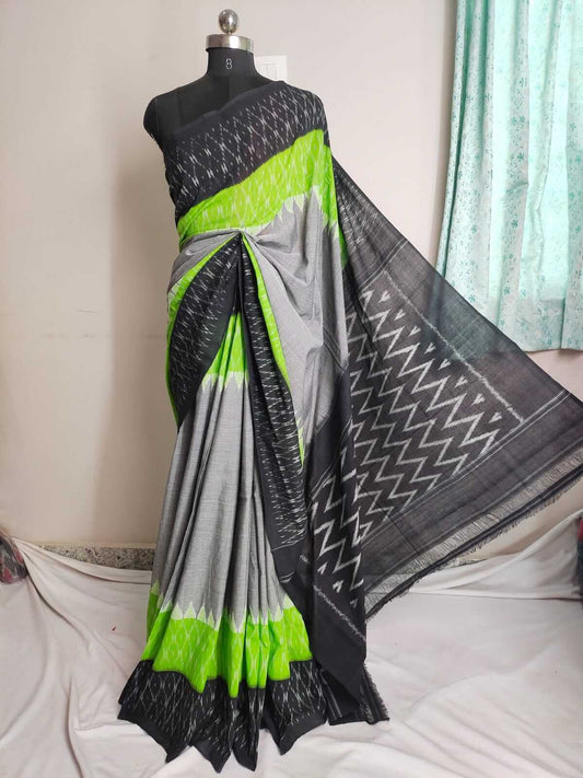 Ikkat cotton saree |Mercerized ikkat cotton saree