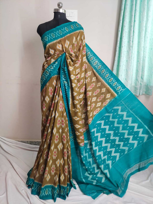 Ikkat cotton saree |Mercerized ikkat cotton saree