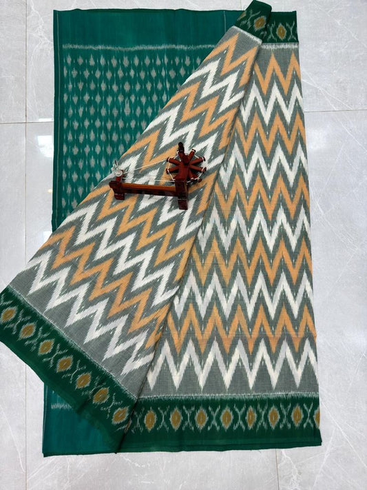 Handwoven Ikkat cotton saree | Pochampally ikkat cotton saree