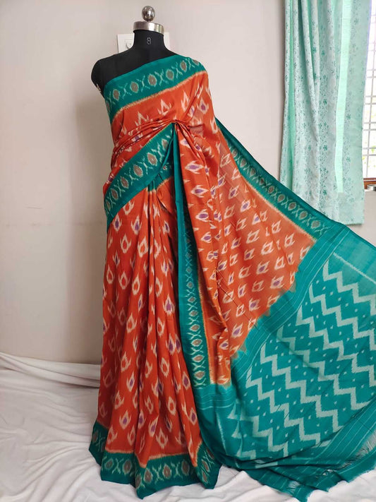 Ikkat cotton saree |pochampally cotton sarees - Handwoven cotton sari