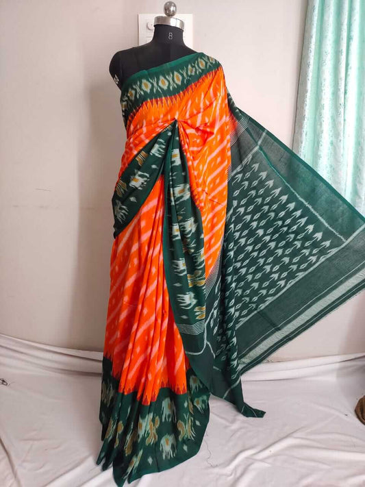 Ikkat cotton saree |pochampally cotton sarees - Handwoven cotton sari