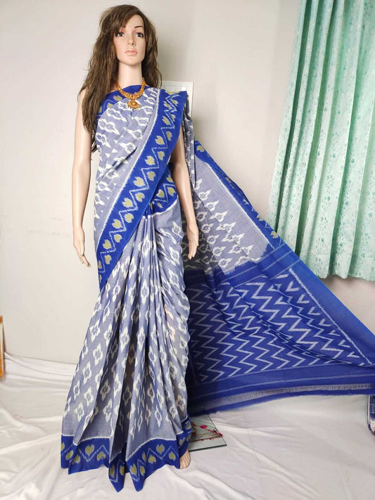 Ikkat cotton saree |pochampally cotton sarees - Handwoven cotton sari