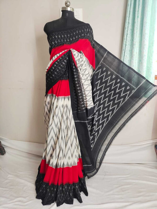 Pochampally ikkat handwoven cotton saree