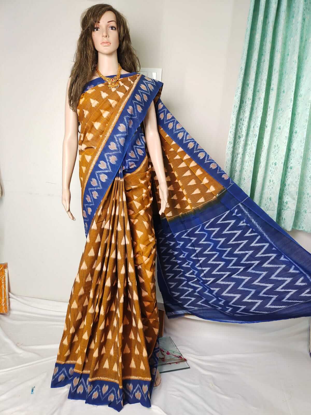 Pochampally ikkat cotton saree | Handwoven