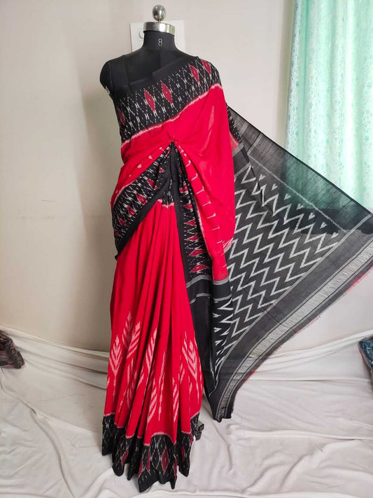 Ikkat cotton saree |pochampally cotton sarees - Handwoven cotton sari