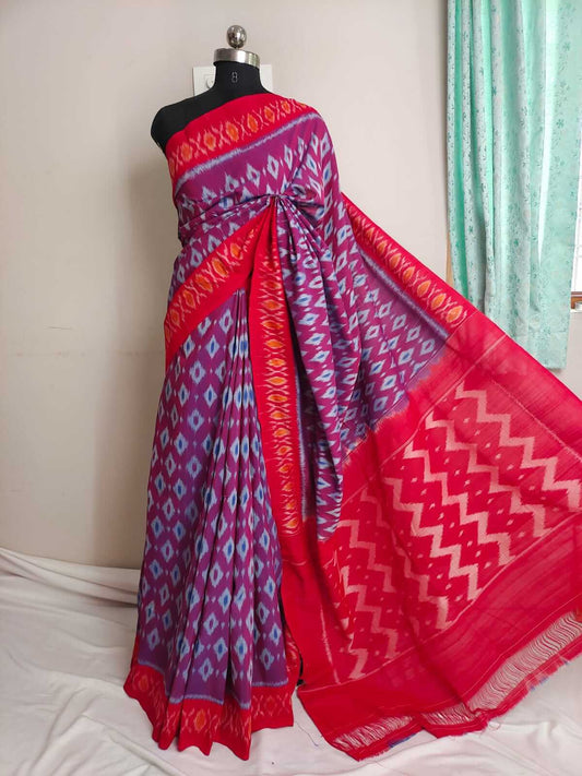 Pochampally ikkat cotton saree | Handwoven