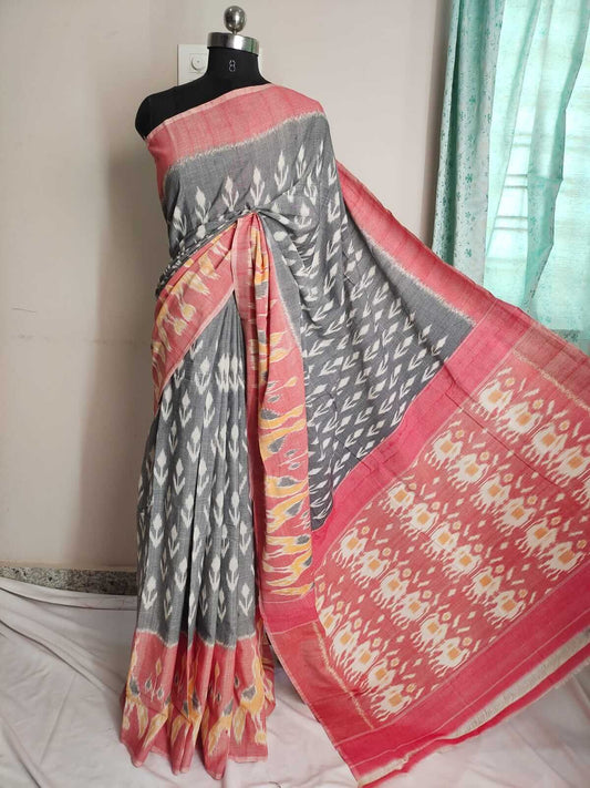 Handwoven Ikkat cotton saree | Pochampally ikkat cotton saree