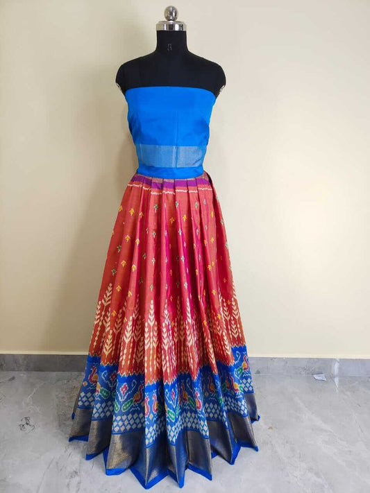 pochampally ikkat lehenga