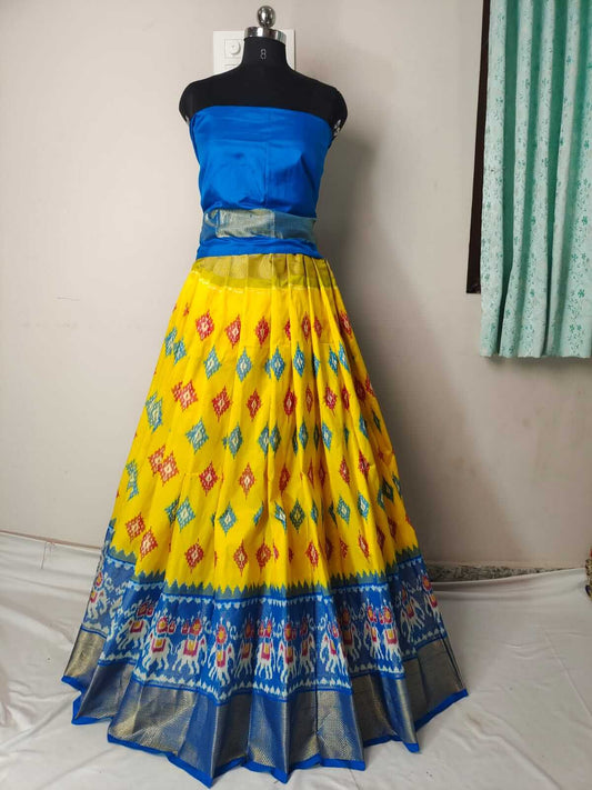 pochampally ikkat lehenga