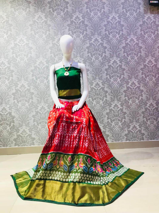 pochampally ikkat lehenga