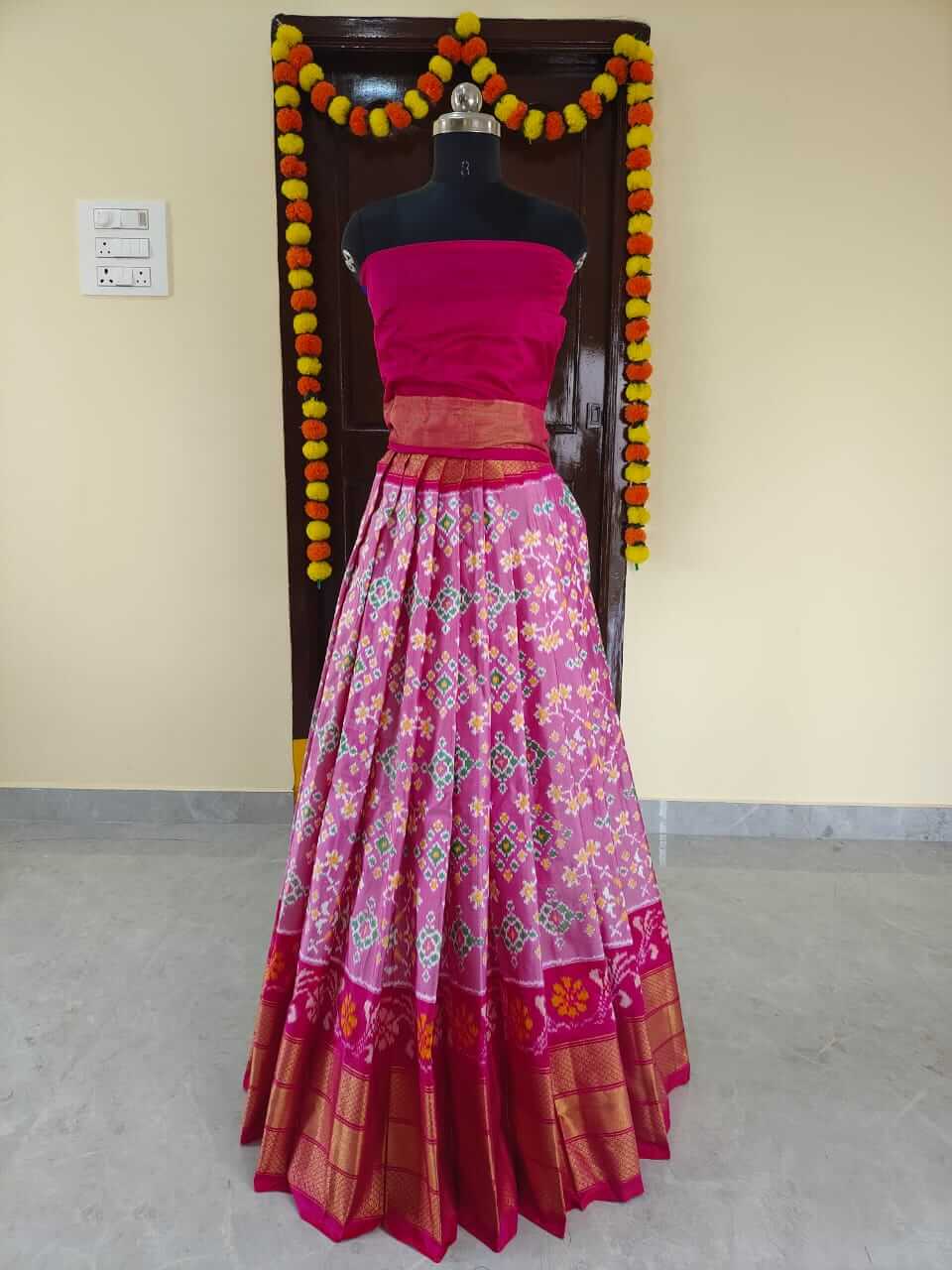 pochampally ikkat lehenga