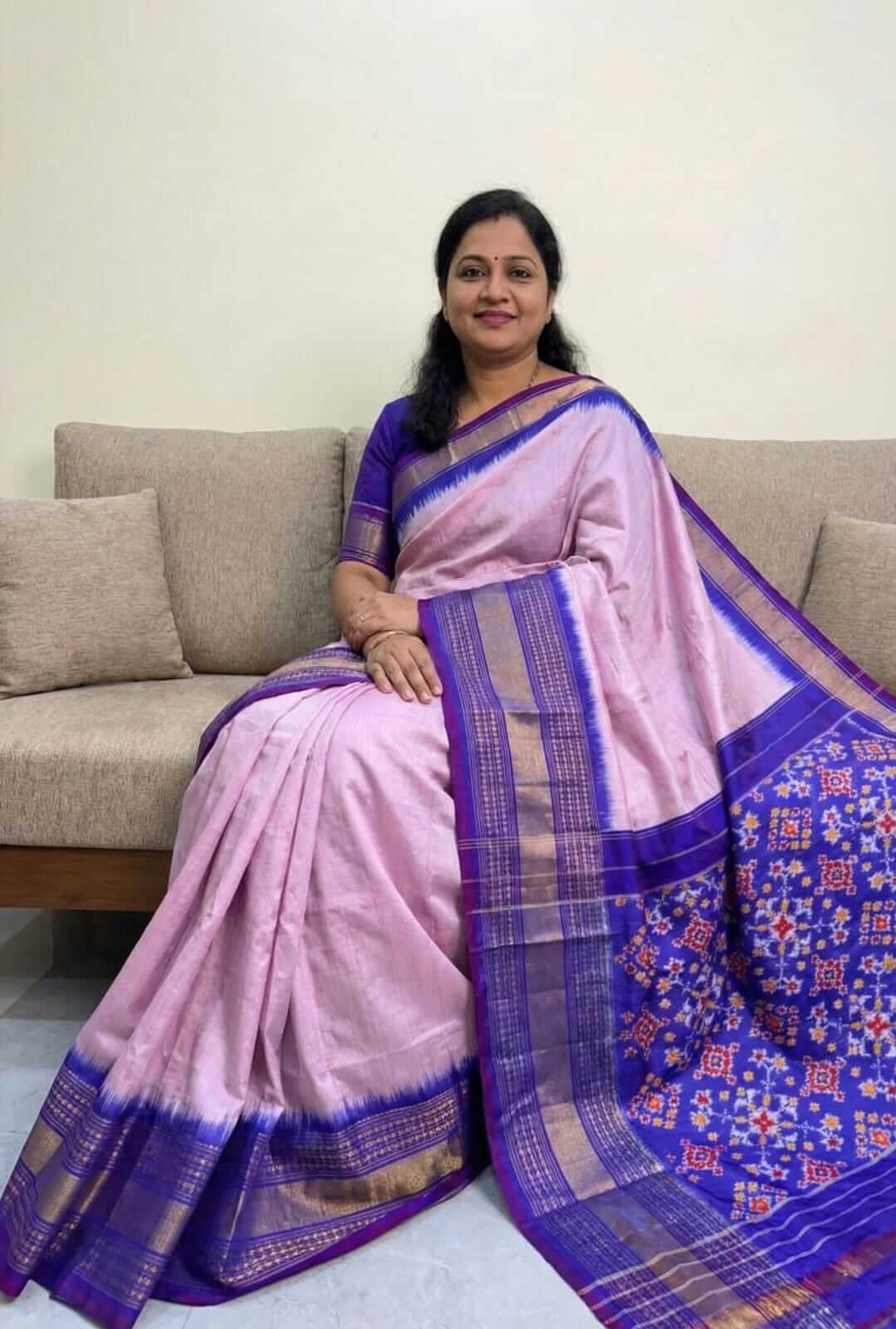 Pure Silk PochampallyRudraksha Ikkat Handloom Saree | Traditional Indian Weave