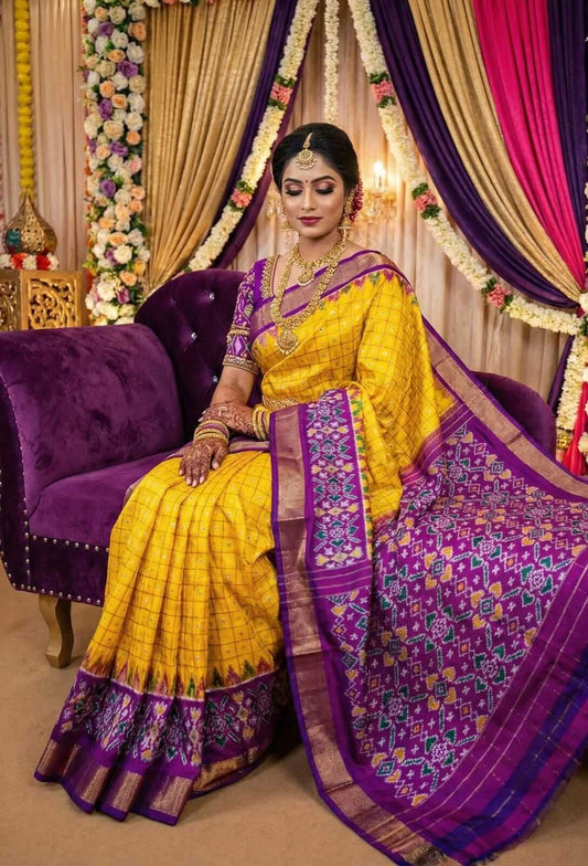 Authentic Pochampally Ikkat Saree in Pure Silk | Handmade | Weavers Collection