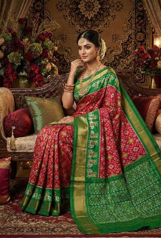 Handwoven Pochampally Ikkat Pure Silk Saree – Direct from Weavers | Traditional Luxury