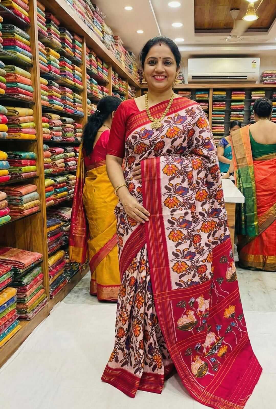 Handloom Pure Silk Pochampally Ikkat Saree | Ethnic Indian Saree