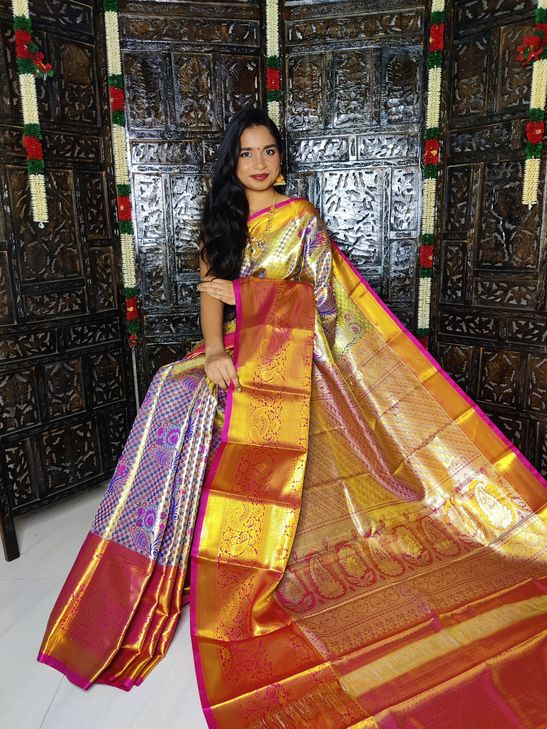 Kanchi Handloom tissue soft silk sarees | Kanjivaram designer sarees