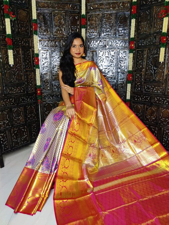 Kanchi Handloom tissue soft silk sarees | Kanjivaram designer sarees