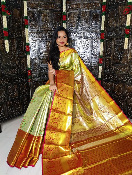 Kanchi Handloom tissue soft silk sarees | Kanjivaram designer sarees