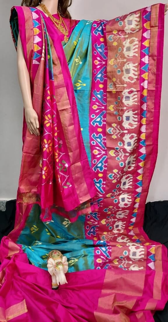 Pochampally ikkat silk saree /Sarees/ Ikkat sarees/ Ikat sarees/ silk sarees/Handwoven saree