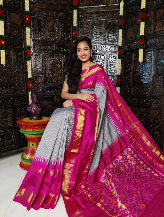 Pochampally ikkat silk saree /Sarees/ Ikkat sarees/ Ikat sarees/ silk sarees/Handwoven saree