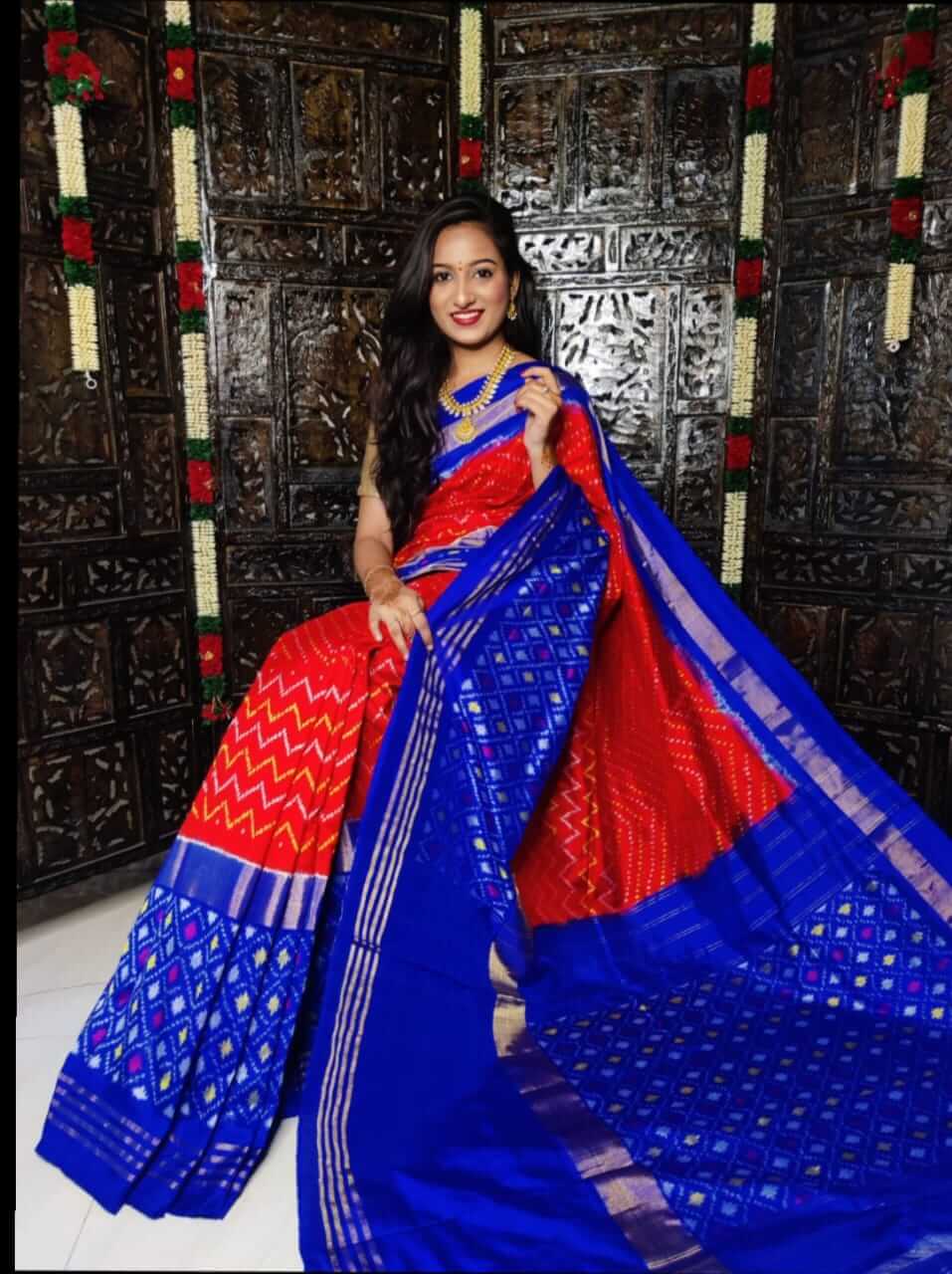 Pochampally ikkat silk saree /Sarees/ Ikkat sarees/ Ikat sarees/ silk sarees/Handwoven saree